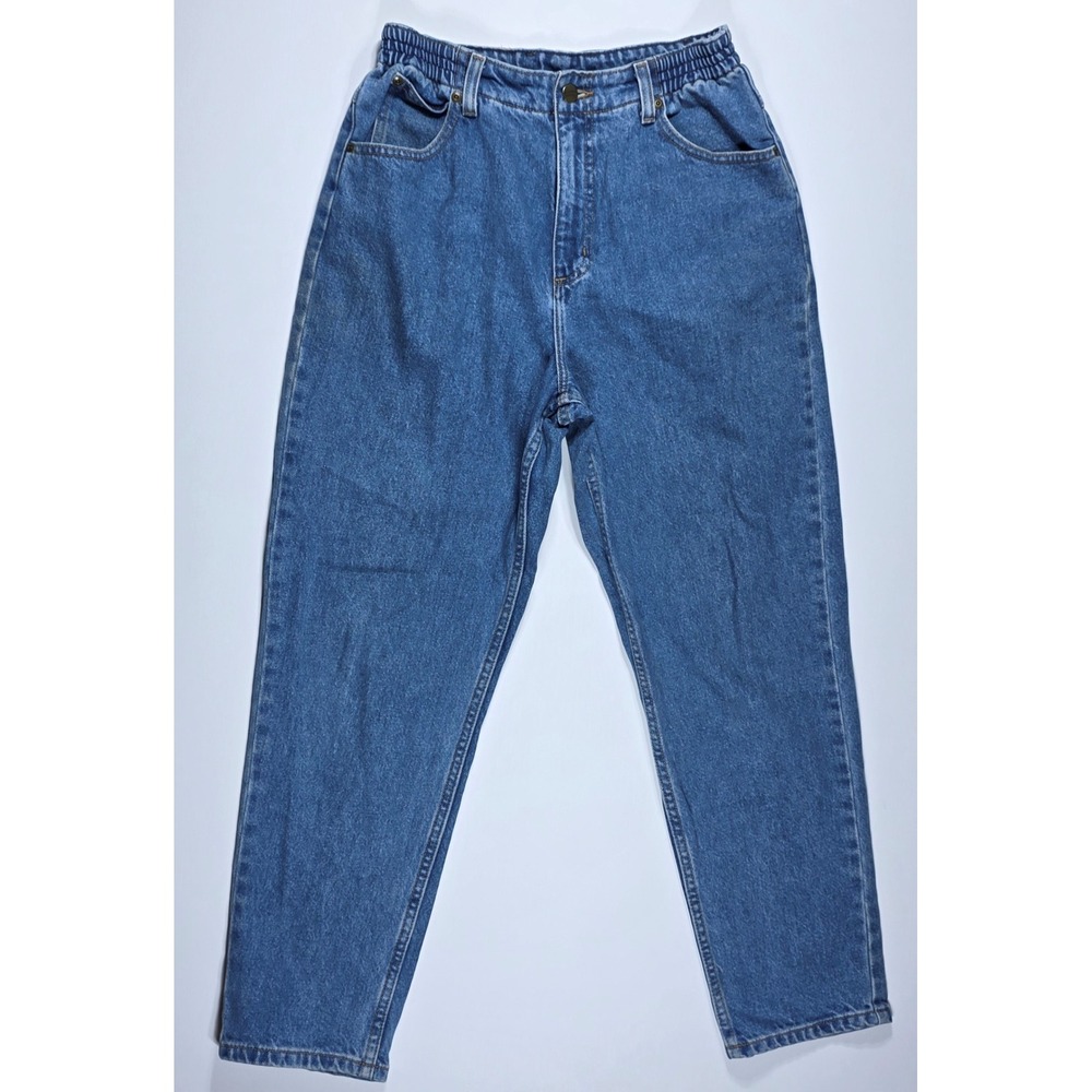 LL Bean Double L Comfort Waist Jeans Women's 10P Denim High Rise Straight Leg
